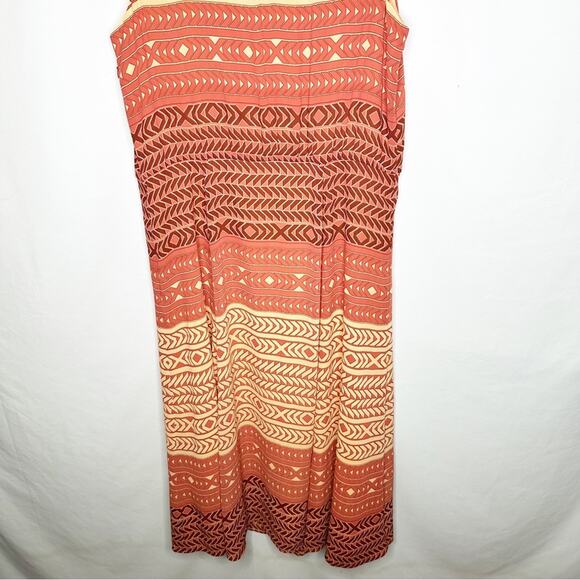 PENDLETON Orange Geometric Striped Sleeveless Dress NWOT in Size 16 - Picture 4 of 7